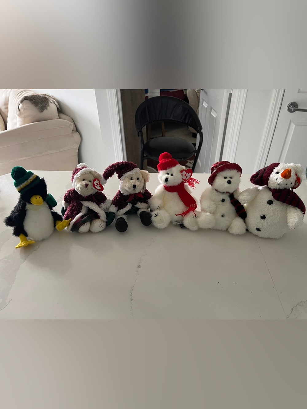 Ty Attic Treasures Lot of 6 Christmas Theme Mr/Mrs Santabear Waddlesworth More